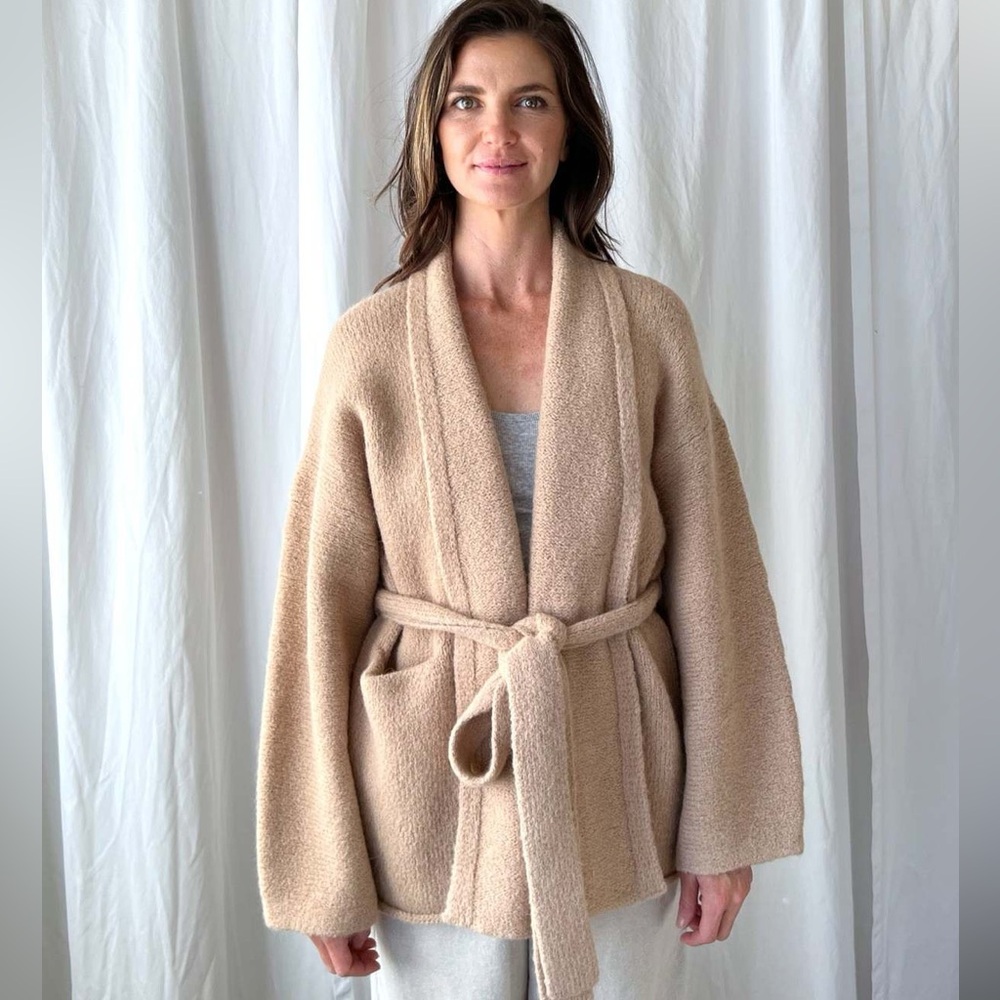 Lauren Mangoogian Coto Cardigan in BUFF Size 1 (Small/Medium)